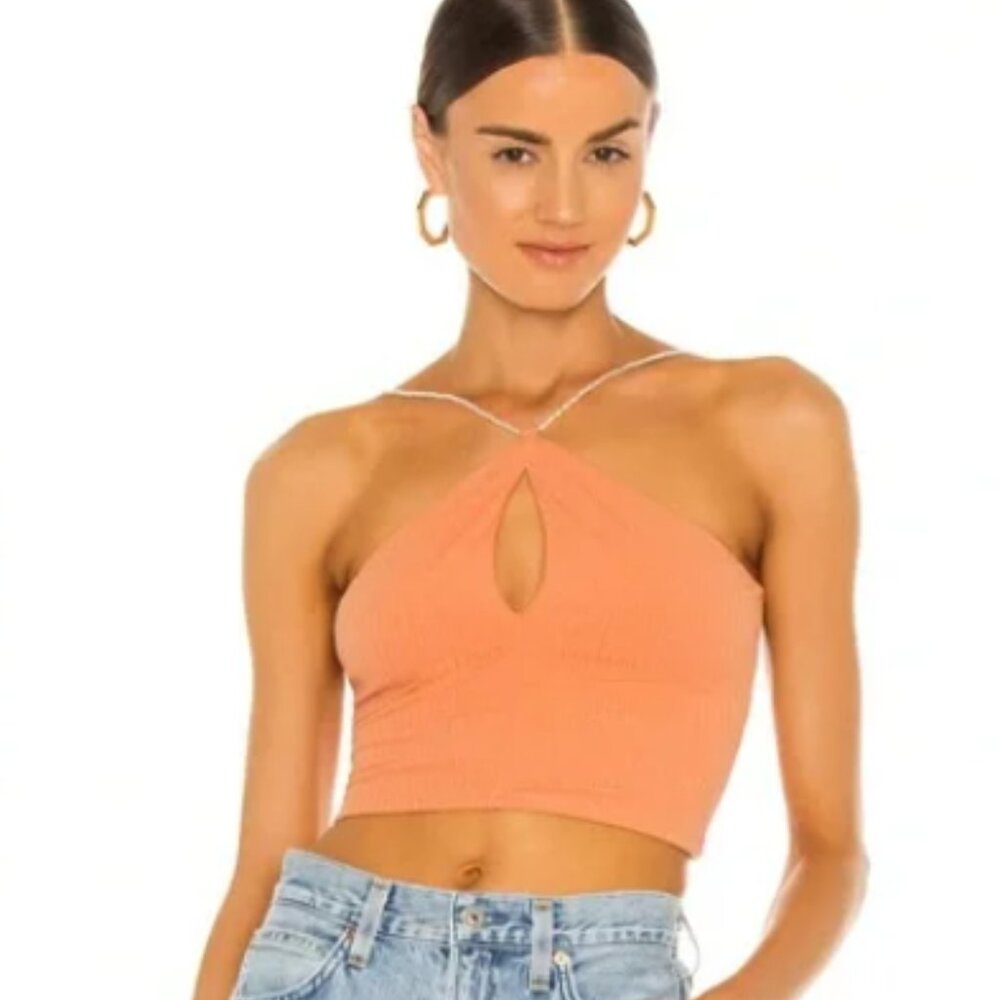 🌹NWOT Lovers and Friends Maegan Crop Top with Pearlesque Straps